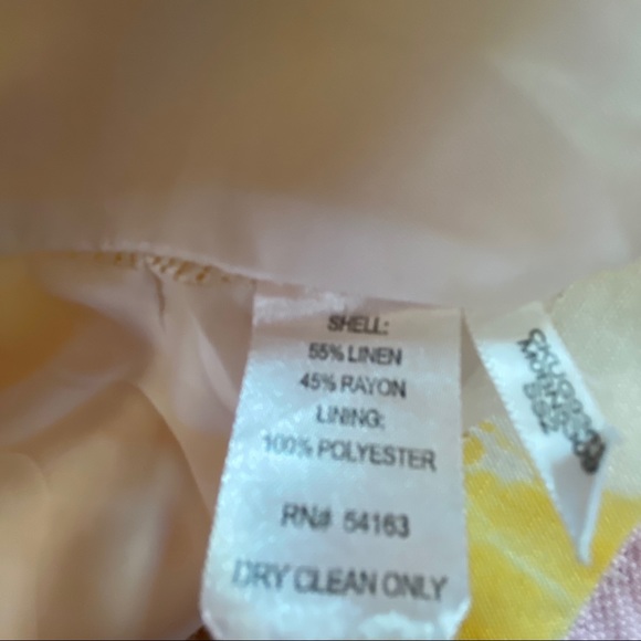 Calvin Klein Sz 14, Spring Floral Skirt, YELLOW - Picture 5 of 5